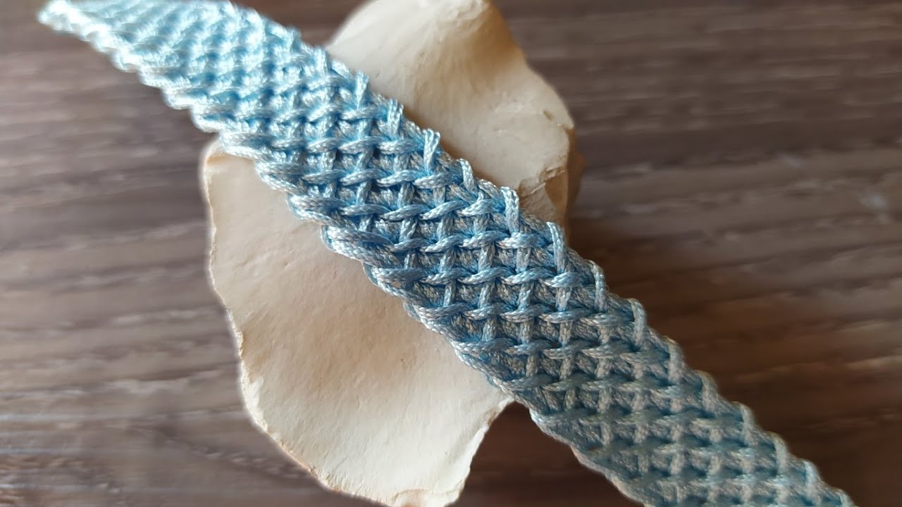 Bracciale ad Uncinetto 💙 Crochet Bracelet 🎀  Brazalete perlas crochet 🌷 Pulsera Crochet