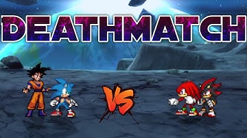 Goku LB (all form) & Sonic (all form) VS Knuckles & Shadow (all form) in Jump Force Mugen