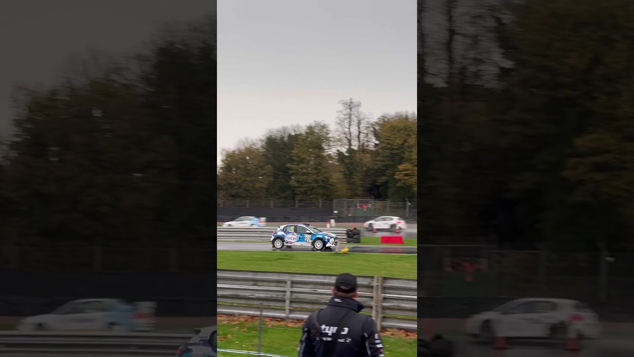 Peugeot 208 Rally 4 into stage Oulton Park Rally 