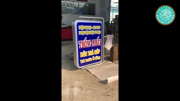 Bảng hiệu hộp đèn hút nổi 2 tầng xoay  - Remote - NguyenAD.com