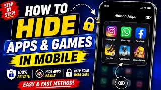 How to Hide Apps & Games in Mobile | Hide Apps Without App | Step-by-Step Guide