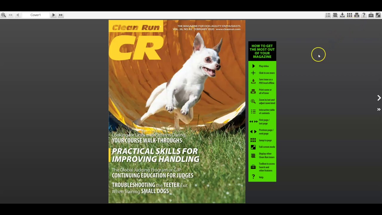 How to Use Your Digital Issue of Clean Run Magazine on Your Computer