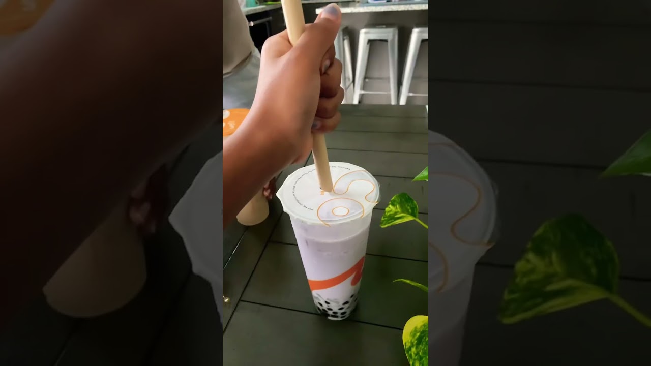 Trying coco bubble tea 🧋