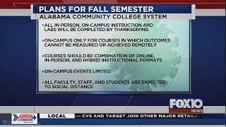 Alabama Community College system announced reopening plans