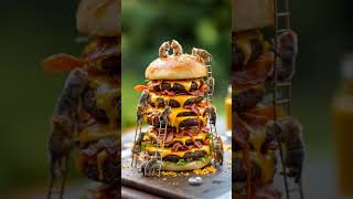 Cat Crew Making Cheese Burger