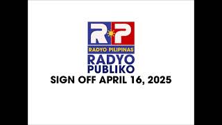 Dzrb-Am 738 Khz Radyo Pilipinas - Radyo Publiko Sign Off April 16, 2025