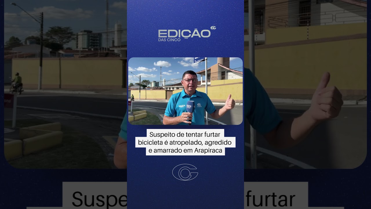 Suspeito de furto de bicicleta é atropelado e quase sofre linchamento em Arapiraca