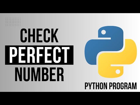 Python Program A Check If A Number Is Perfect Number Or Not | Python Tutorial For Beginners