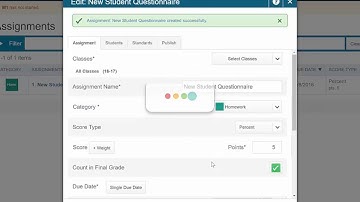 PowerSchool Tutorial--Creating Assignments