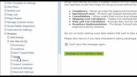 Deactivate Ad Module Items - Websiteforge Ecommerce Website