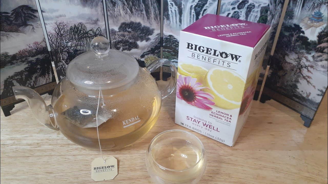 The Tea Room 27 Bigelow Benefits Lemon & Echinacea Herbal Tea YouTube