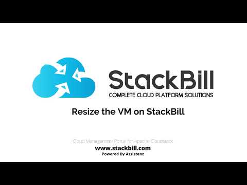 Resize The VM On Stackbill (CMP) cloudmanagement portal.