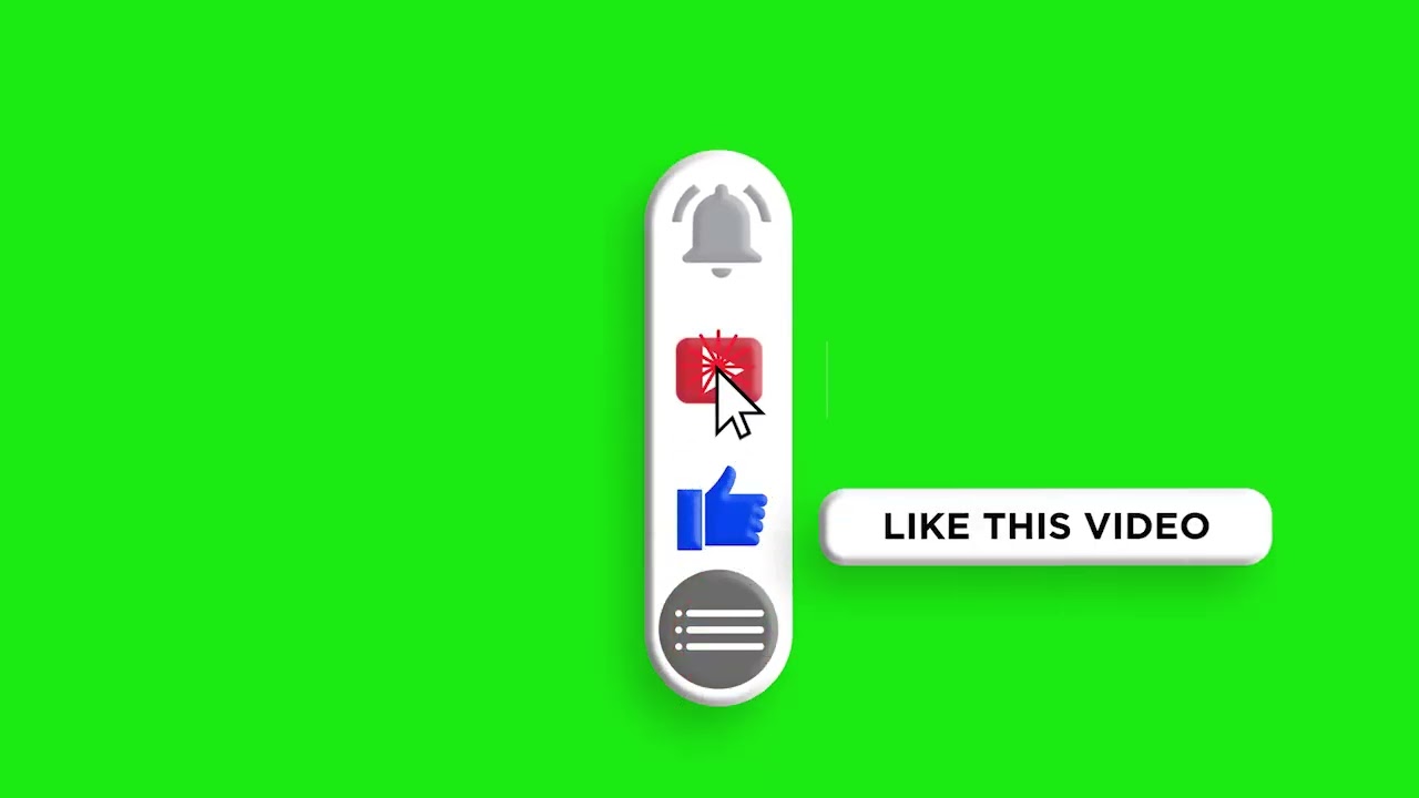 YouTube Subscribe Button Green Screen | Free Download | No Copyright #07