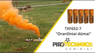TXF652-7 oranžiniai dūmai,  fejerverkai 2024 pirotechnika.lt