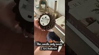 Fall Amazon Decor Finds: Pinecone LED Candle #flamelesscandle #amazonfinds #fallambience #falldecor