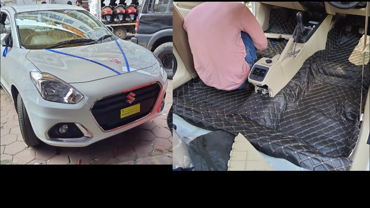 Maruti Suzuki new dzire 2020 installation 11D floor lamination04