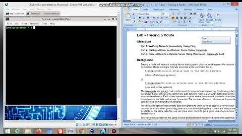 CyberOps Lab 5.1.5 - Tracing a Route