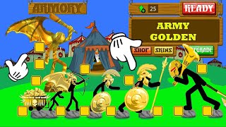 UNLOCKED ARMY GOLDEN FULL ITEMS MAX POWER - MOD STICK WAR LEGACY screenshot 1