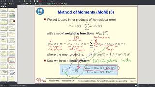 3.3 Method of Moments and Nystrom
