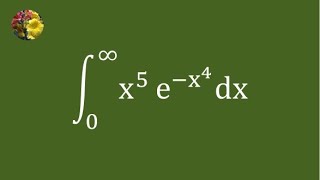 Evaluating the improper integral using Gamma function