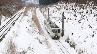 青い森鉄道 キハ100系3725D「快速しもきた」 三沢～小川原 2019年1月20日