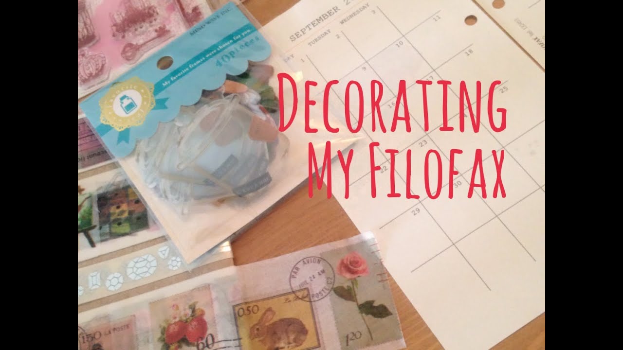 Decorating my Filofax - Month on 2 Pages