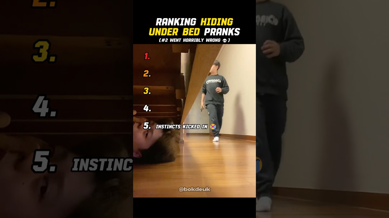 Ranking Hiding Under Bed Pranks ? #ranking #prank #funny #tiktok