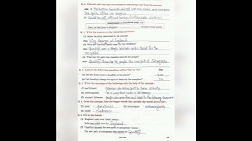 Std.4 sub:-ENGLISH Lesson no.8 ll A GREAT LEADER llQuestions and answer of workbook