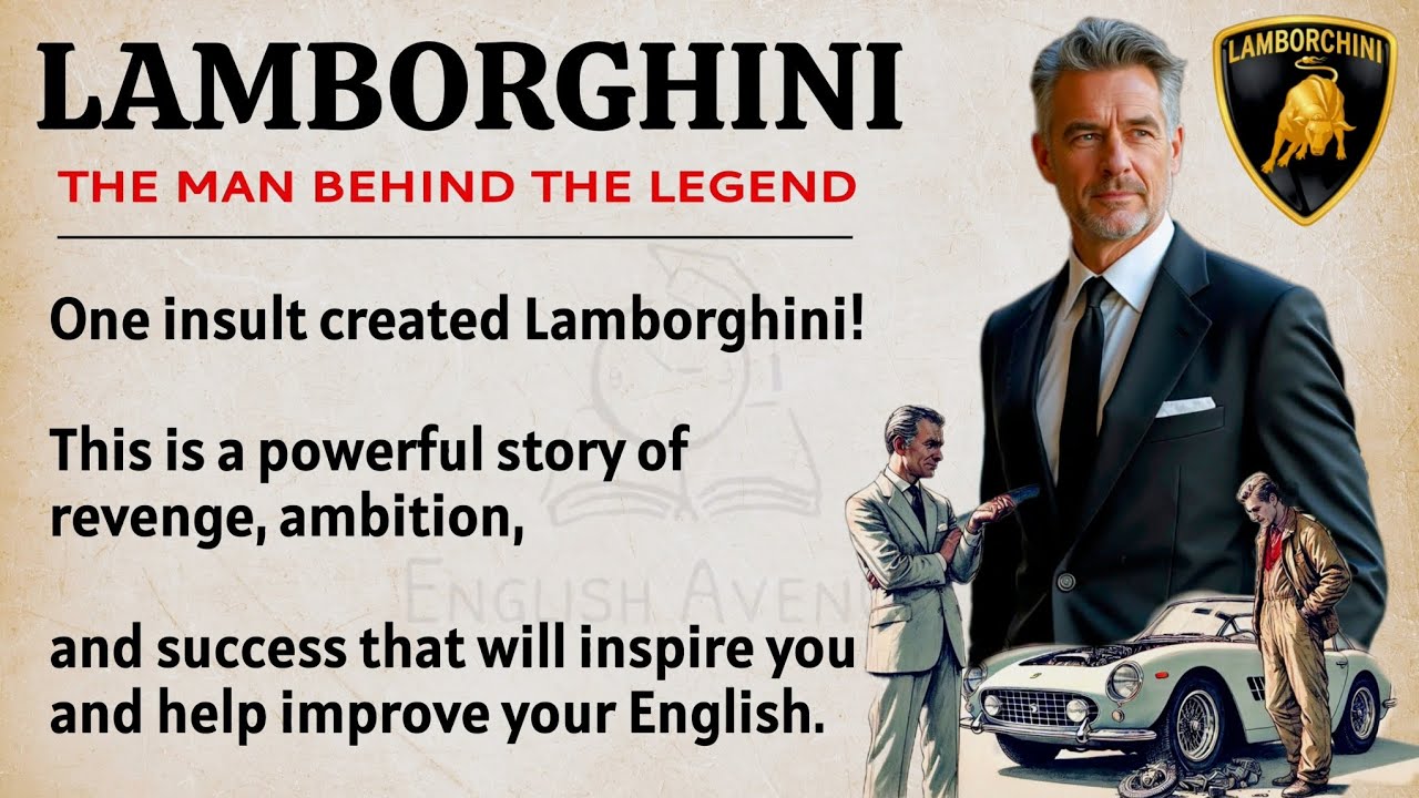 Outline Video Lamborghini: The Greatest Revenge Story in History || Learn English Through Story Level 2 🔥 || ESL