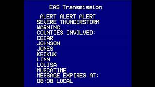 Destructive Severe T-Storm warning in Cedar Rapids, IA (June 17)