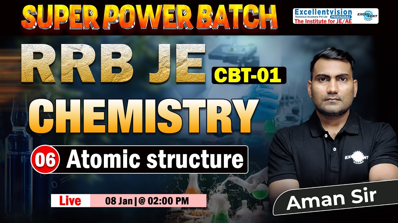 L06 || Atomic structure | Chemistry | RRB JE 2025 || CBT-01| Super Power Batch @02:00 PM 