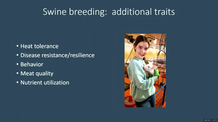 Genomic selection and trait discovery (Mike Paustian, Iowa Pork Producers past president, USA)