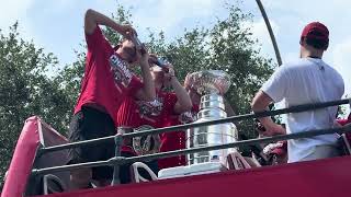 Florida Panthers Stanley Cup Parade - Sam Reinhardt, Matthew Tkachuk, Jaycob Megna chug beers Information