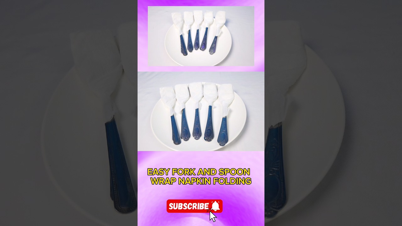 EASY FORK AND SPOON WRAP NAPKIN FOLDING