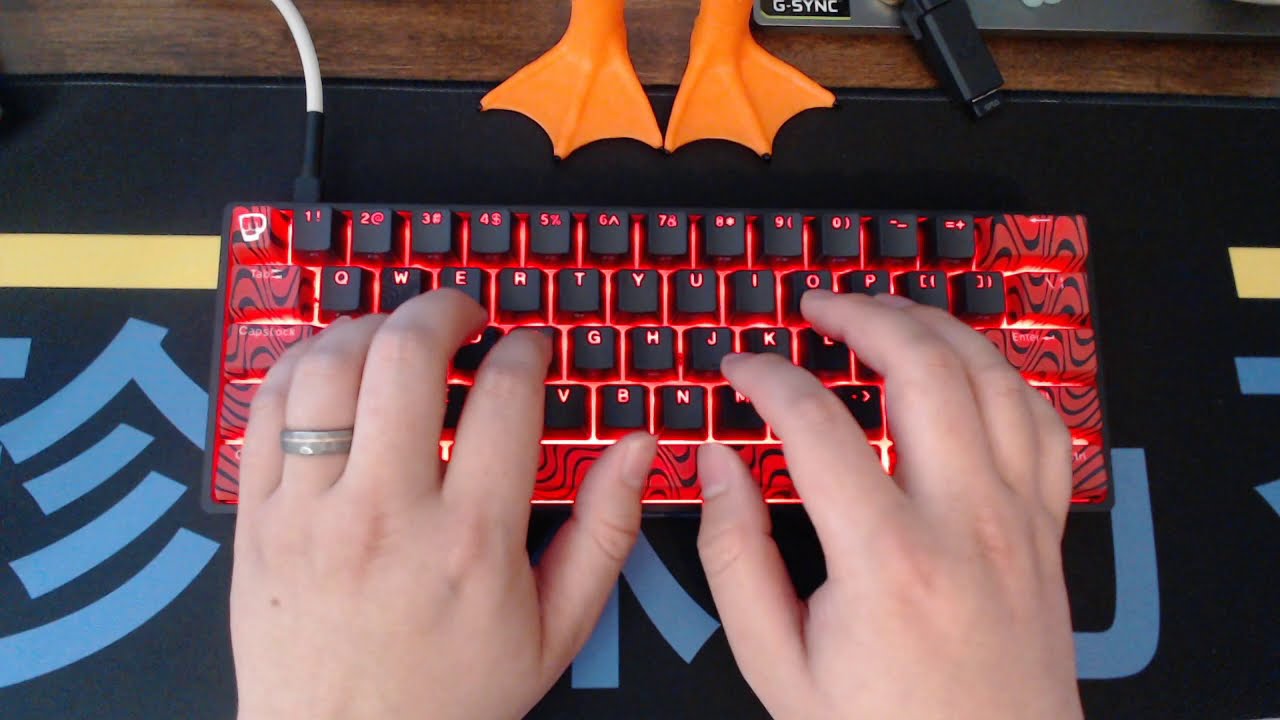 Pewdiepie x Ghost A1 keyboard Typing Test