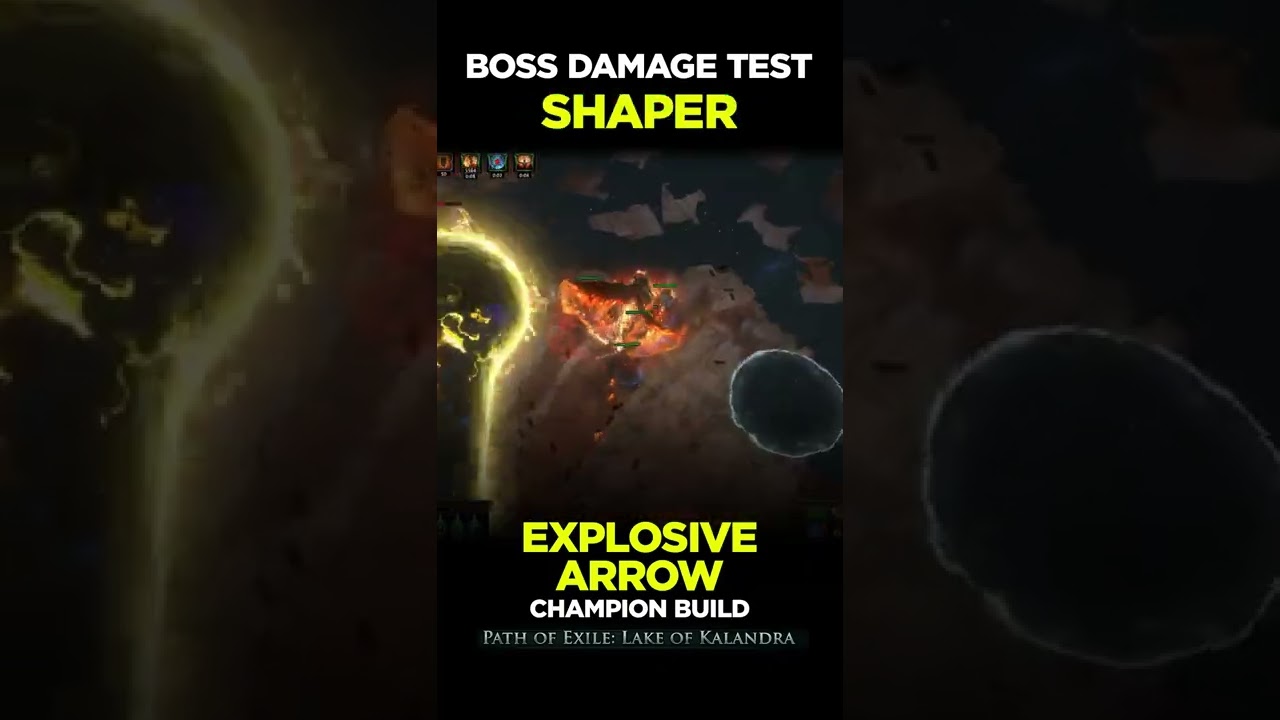 BOSS DAMAGE TEST - EXPLOSIVE ARROW | PoE Builds | #shorts #pathofexile #poe
