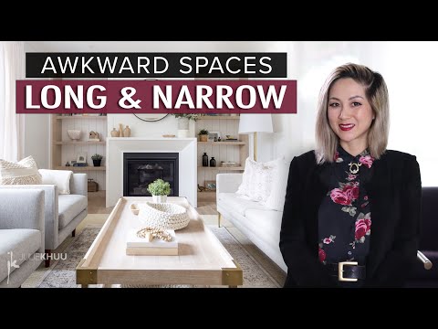 AWKWARD SPACE SOLUTIONS | The Long and Narrow Room - Furniture Layout Ideas | Julie Khuu