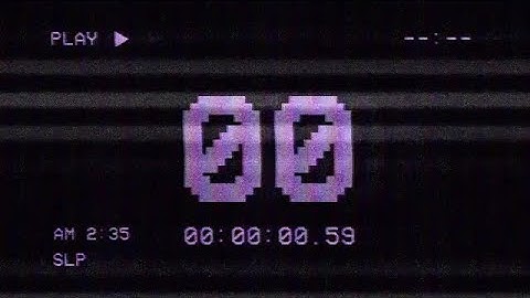 VHS Screen Countdown Stock Motion Graphics