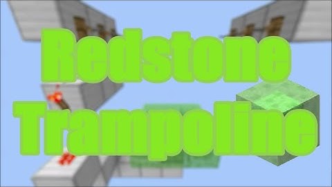 Minecraft: slimeblock trampoline