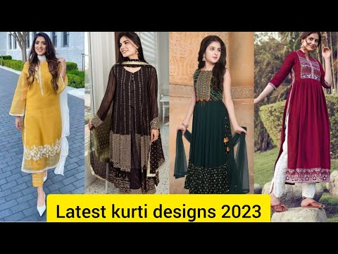 very creative and new style long kurti design for girls 2022 - YouTube