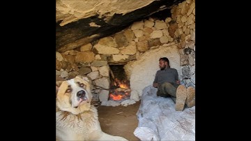 build stone dugout with fireplace and outdoor cooking  #diy #bushcraft #camping #survival