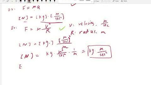 Dimensional Homogeneity:Part 1