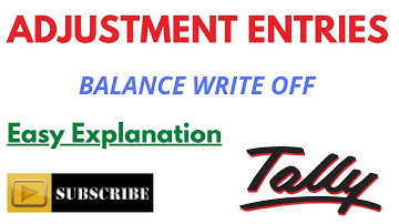 How To Do Adjustment Entries In Tally ERP 9 | Debtors Balance Write Off In Tally ERP 9