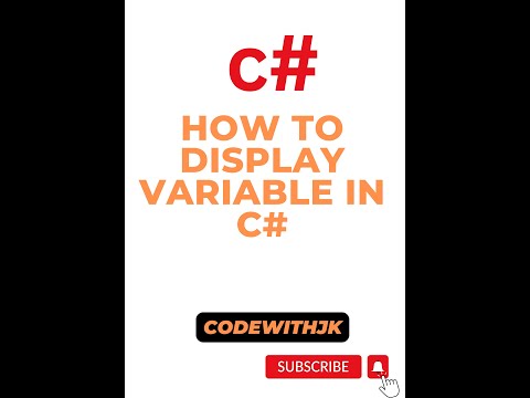 How to Display variables in CSharp C# Tutorials #variables #shorts