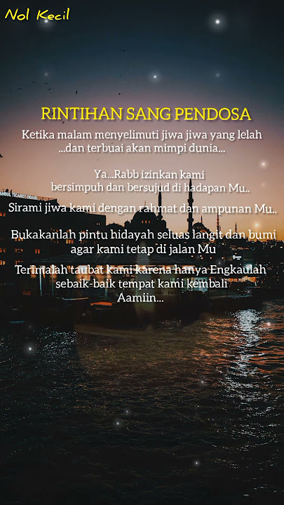 Story wa Islami _Rintihan sang pendosa