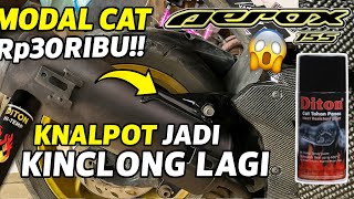 Rp. 30,000 in Paint! Aerox Exhaust Looks Shiny Again 😱 | Repaint with Diton Hi Temp