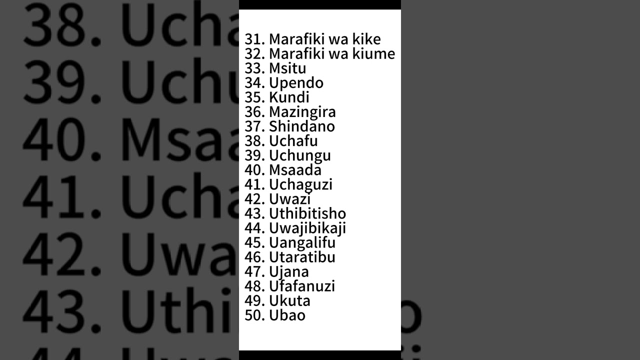 50 EREY EE SWAXILI || BARO LUUQADA SWAHILI-GA