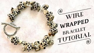 Beaded Bracelet Tutorial | Wire Wrapping Stones | Wire Wrapped Bracelet by Beaded Jewelry Making 345 views 1 year ago 4 minutes, 49 seconds