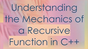 Understanding the Mechanics of a Recursive Function in C+ +
