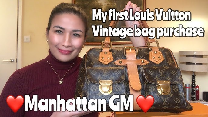 LOUIS VUITTON MANHATTAN BAG- What's in my bag 👀❤️💗👀 